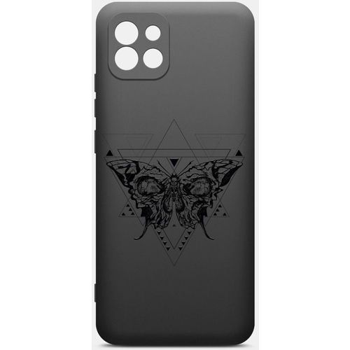Чехол (клип-кейс) BORASCO ArtWorks, для Samsung Galaxy A03, противоударный, черный/рисунок [51067]