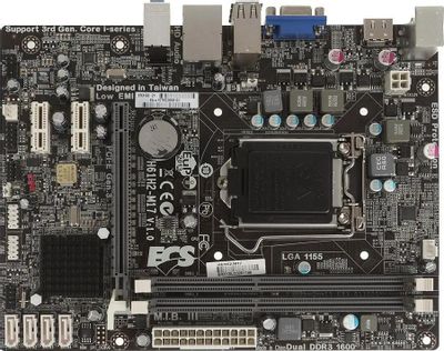 Материнская плата ECS H61H2-M17, LGA 1155, Intel H61(B3), mATX, Ret ...