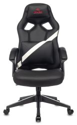 Кресло игровое ZOMBIE Драйвер (Driver), экокожа, до 120кг, черный/белый
