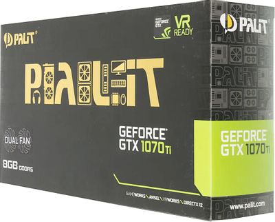【修理上がり新品交換未開封品】PALIT■GTX1070Ti 8GB DUAL■NE5107T015P2-1043D■（グラフィックカード GPU ビデオカード)４ Palit NVIDIA GeForce GTX 1070Ti PA-GTX1070Ti Dual 8G 8ГБ GDDR5