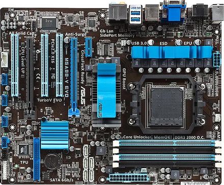 Материнская плата ASUS M5A88-V EVO, SocketAM3+, AMD 880G, ATX, Ret
