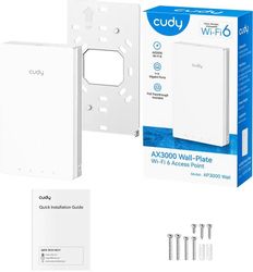 Точка доступа CUDY AP3000 Wall,  AX3000,  2.4/5ГГц,  4xRJ45,  белый