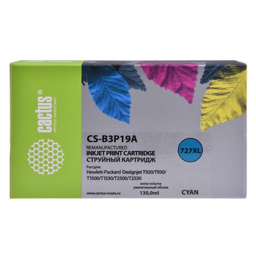 Картридж Cactus CS-B3P19A, №727, голубой / CS-B3P19A