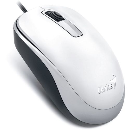 Мышь проводная Genius DX-125, оптическая, USB, 1200dpi, белый и черный [31010106102]