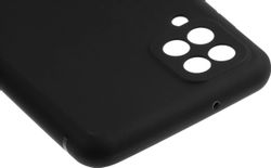Чехол (клип-кейс) BORASCO Silicone Case, для Samsung Galaxy A12, черный