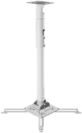 Кронштейн для проектора WIZE PRS47A, до 35кг, потолочный, поворотно-выдвижной и наклонный, белый [145692]