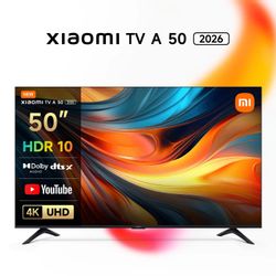 50" Телевизор Xiaomi TV A 50 2026 4K Ultra HD, СМАРТ ТВ, Android TV, черный