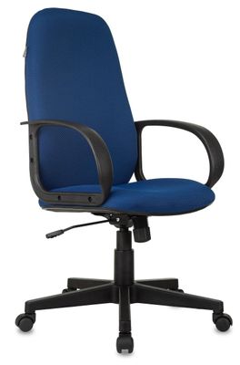 Кресло руководителя Бюрократ Ch-808AXSN, на колесиках, ткань, синий [ch-808axsn/tw-10]