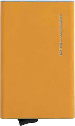 Чехол для кредитных карт Piquadro Blue Square PP4825B2BLR/G, кожа натуральная, желтый