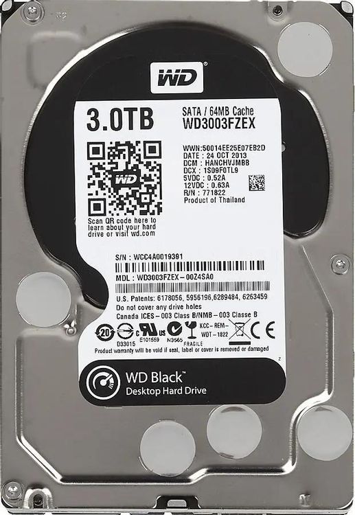 Отзывы на Жесткий диск WD Black WD3003FZEX, 3ТБ, HDD, SATA III