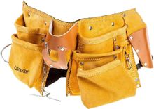 Изображение товара Пояс для инструментов Stayer 38512 кожаный желтый оранжевый прочный регулируемый