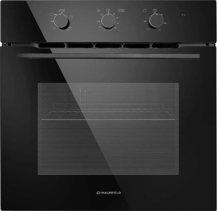 Духовой шкаф газовый MAUNFELD MOGS703B2, 70л, дверца с 2 стеклами, черный