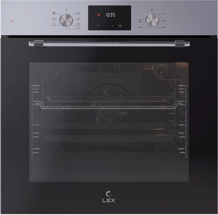 Духовой шкаф электрический LEX EDP 671 IX MAX, 78л, дверца с 2 стеклами, нержавеющая сталь