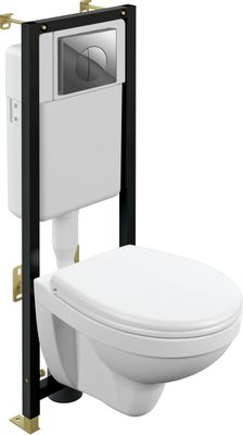 Обзор товара инсталляция для унитаза CERSANIT Delfi S-SET-DEL/Black/TPL ...