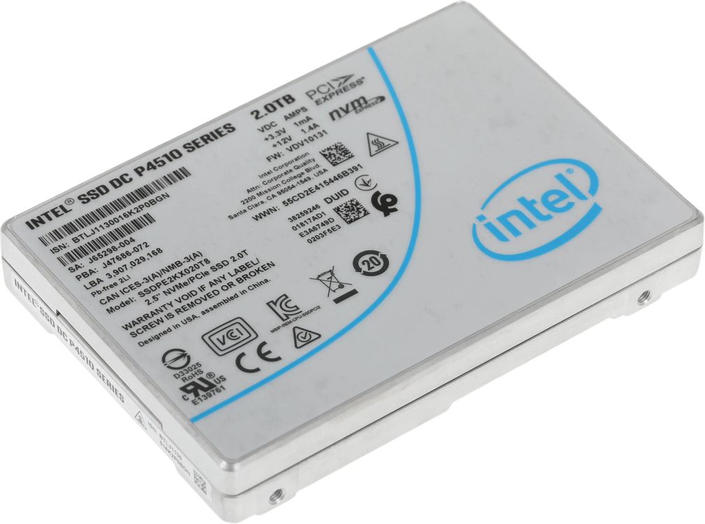 2ТБ Серверный SSD накопитель Intel SSDPE2KX020T801 PCIe 3.0 x4