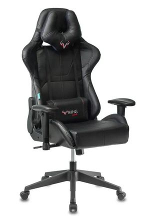 Кресло игровое ZOMBIE Викинг 5 Воздушный (Viking 5 Aero), экокожа, до 120кг, регулируемые 2D подлокотники, черный