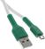 Изображение товара Кабель GREENCONNECT 4PH-R90067,  micro USB (m) -  USB (m),  1м,  2A,  зеленый / белый