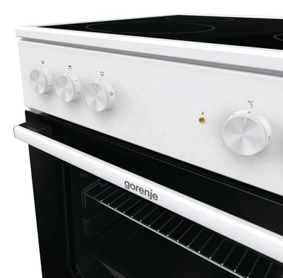 Электрическая плита Gorenje GEC6A11WG, стеклокерамика, без крышки ...