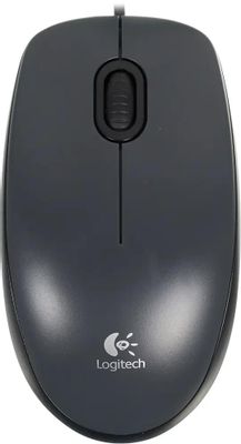 Мышь Logitech M90, оптическая, проводная, USB, черный и черный [910-001794]