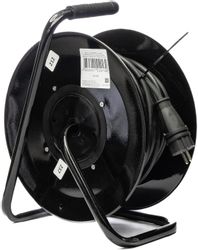 Удлинитель силовой REDVERG MA-290, розеток 4шт, 3x1.0 кв.мм, 16A, 30м, КГ, катушка, черный
