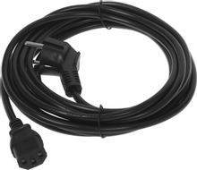 Изображение товара Кабель питания BURO BU-PCAB-ZP2 5м IEC C13 евроугловая вилка черный