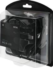 Гарнитура EPOS Sennheiser PC 8 USB,  проводные, черный
