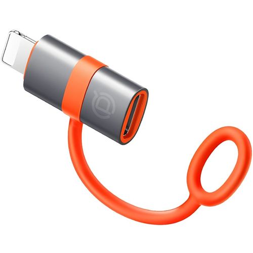 Адаптер PERO AD18, Lightning (m) — USB Type-C (f), серый [prad18]