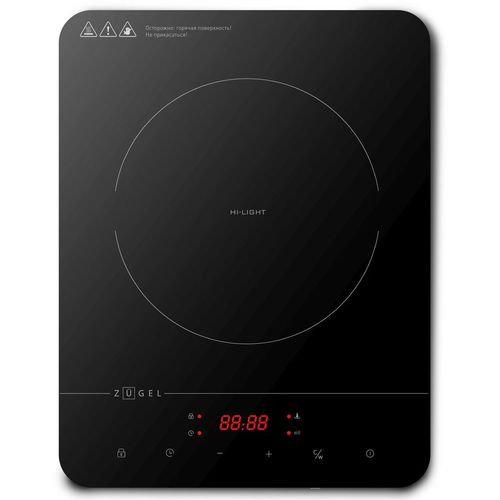 Настольная плита инфракрасная ZUGEL ZEHF280B, стеклокерамика, черный
