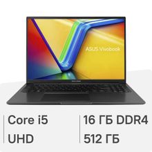 Изображение товара Ноутбук ASUS VivoBook 16 X1605VA-MB2106 16", IPS, Intel Core i5 13420H 2.1ГГц, 8-ядерный, 16ГБ DDR4, 512ГБ SSD,  Intel UHD Graphics, без операционной системы, черный [_90nb10n3-m02kz0]