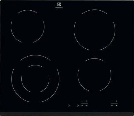 Электрическая варочная поверхность Electrolux EHF6241FOK, конфорок: 4 шт., стеклокерамика, независимая, черный