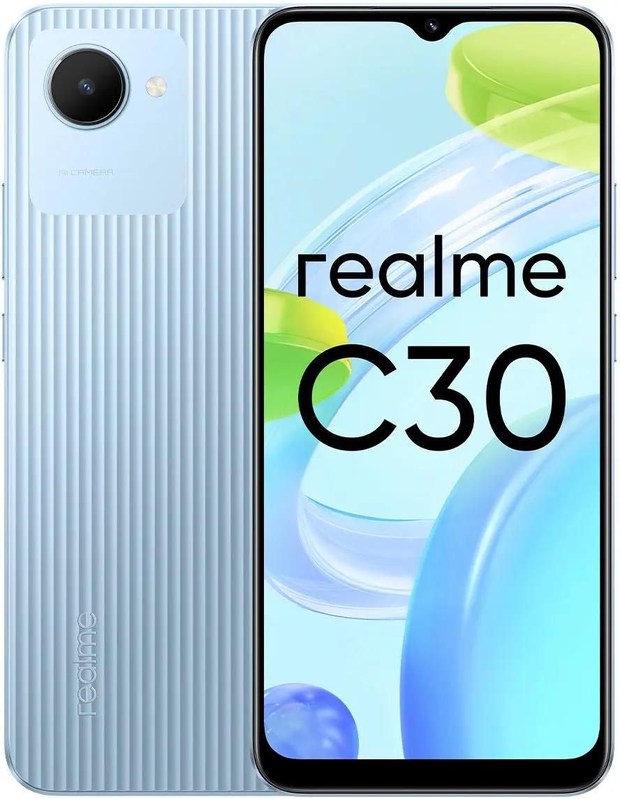 Характеристики Смартфон REALME C30 2/32Gb, голубой (1783092) смотреть в  СИТИЛИНК