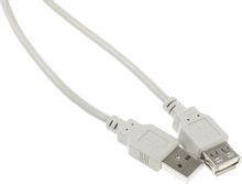 Кабель-удлинитель USB2.0 USB A(m) -  USB A(f),  серый
