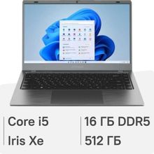 Изображение товара Ноутбук IRBIS GroovyBook 14 14 IPS Core i5 16ГБ SSD Windows 11 Pro серый