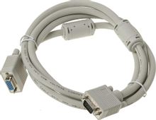 Изображение товара Кабель VGA 1.8 м с ферритовым фильтром, серый, экранированный