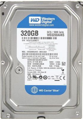 Жесткий диск WD Caviar Blue WD3200AAKS,  320ГБ,  HDD,  SATA II,  3.5"