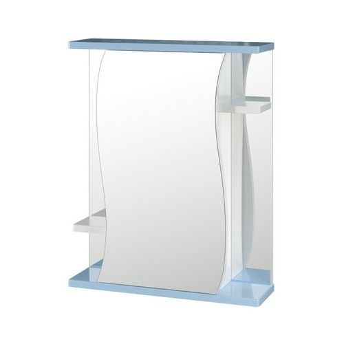 Шкаф MIXLINE Вилена 55 левый с подсветкой, с зеркалом, подвесной, 550х700х220 мм, белый [534978] MIXLINE