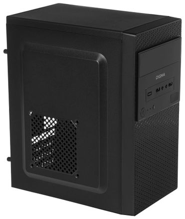 Корпус mATX Digma DC-MATX103-U2, Mini-Tower, без БП,  черный