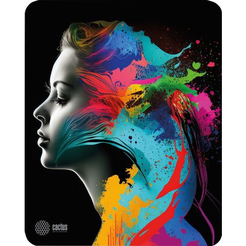 Коврик для мыши Cactus Color paint ткань, 300х250х3мм [cs-mpc-d08m]