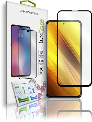 Защитное стекло для экрана LuxCase для Xiaomi Poco X3 Pro 1 шт, черный ...