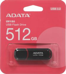 Флешка USB A-Data AUV150 512ГБ, USB3.0, черный