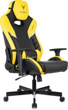 Изображение товара Кресло игровое KNIGHT Thunder 5X, экокожа, до 150кг, регулируемые 3D подлокотники,  черный/желтый