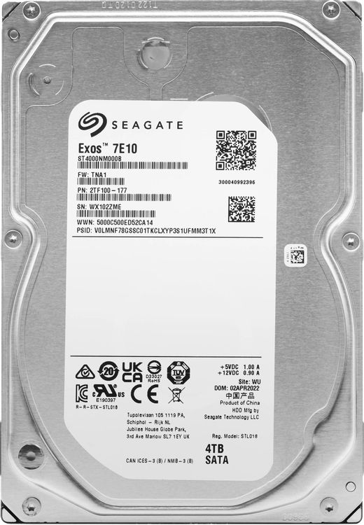 4tb 1万時間 SeagateExos 7E10 4TB×1 B Seagate Exos 7E10 4 TB Dahili Sabit Disk HDD - 3,5 İnç 4Kn SAS 6