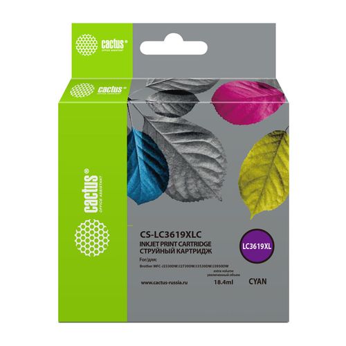 Картридж Cactus CS-LC3619XLC, голубой / CS-LC3619XLC