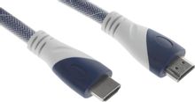 Изображение товара HDMI кабель 1.4 10м золотые контакты ферритовый фильтр синий/белый
