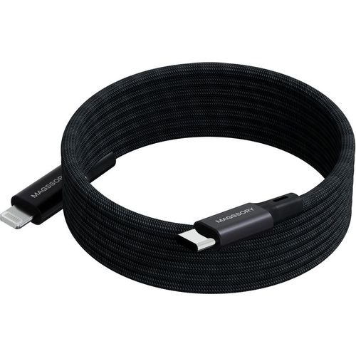 Кабель MAGSSORY cbl003, Lightning (m) — USB Type-C (m), 1.2м, MFI, черный