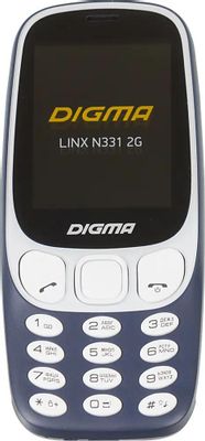 Характеристики Сотовый телефон Digma Linx N331 2G, темно-синий (1033378 ...