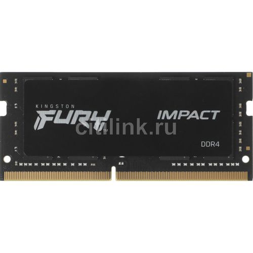 Оперативная память Kingston Fury Impact KF432S20IB/32 DDR4 — 1x 32ГБ 3200МГц, для ноутбуков (SO-DIMM), Ret