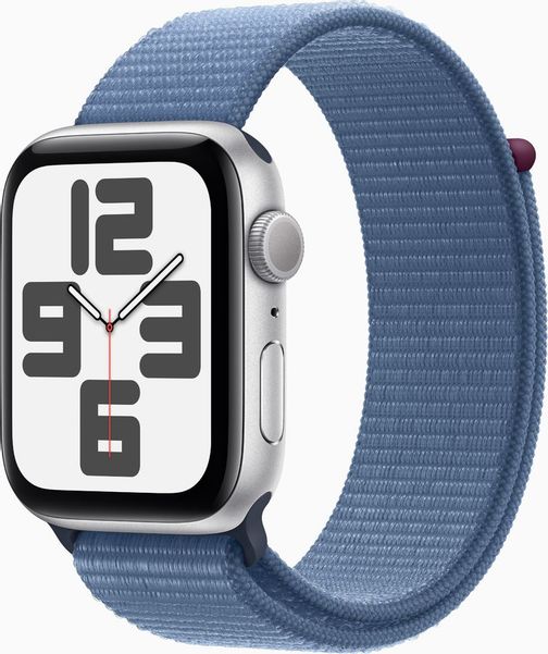 Смарт-часы Apple Watch SE 2023 A2723,  44мм,  серебристый / синий [mrw03ll/a]