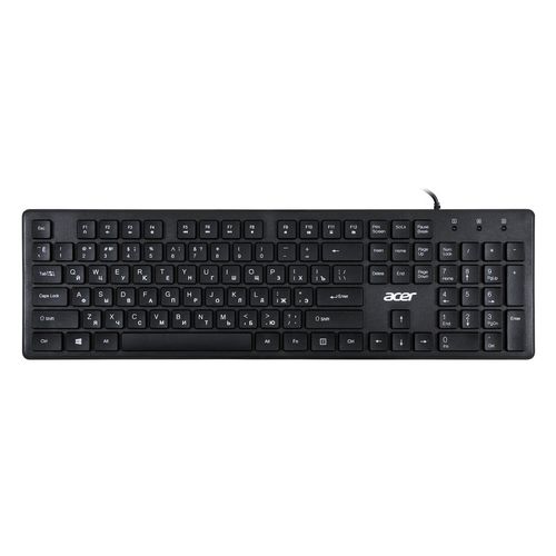 Клавиатура Acer OKW020, проводная, USB, ножничная, черный [zl.kbdee.001]