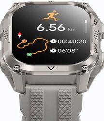 Смарт-часы KOSPET Pulse 2 50мм, 1.96", серый/серебристый